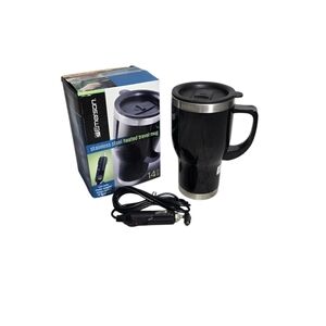 Emerson Stainless Steel Heated 14 oz Travel Mug 12V Auto Power adapter - New
